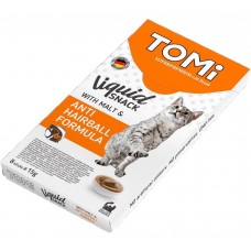 TOMi Liquid Snack With Malt ВИВЕДЕННЯ ШЕРСТІ рідкі смаколики для котів 120 г (467169)
